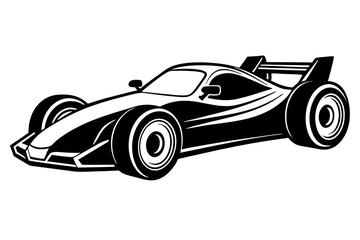 
Silhouette racing car vector, old racing car vector graphic 