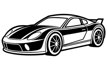 
Silhouette racing car vector, old racing car vector graphic 