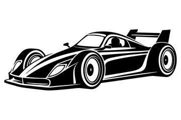 
Silhouette racing car vector, old racing car vector graphic 