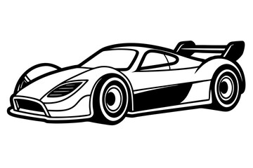 
Silhouette racing car vector, old racing car vector graphic 