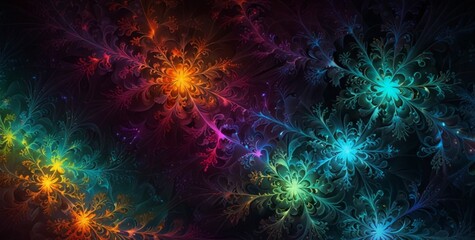 Fototapeta premium abstract fractal background in beautiful colors