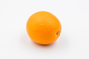 Fresh orange fruit isolate on white background, ripe orange isolated on white background