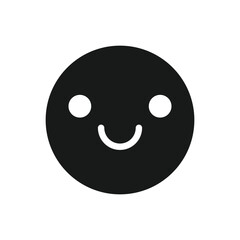 Happy smile icon flat design isolate on white background. Vector illustration