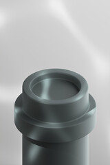 Minimalist Cylindrical Podium for Modern Product Display - 3D Render for Showcase and Presentation