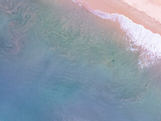 Amazing sand on beach in summer season sea background,Aerial view beach for travel background