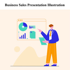 Business Sales Presentation Illustration