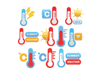 Temperature icon set illustration vector