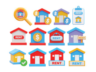 house icon set illustration home icon vector rendering