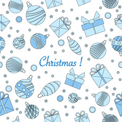 Pattern New year Merry Christmas decoration Winter