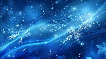 Fototapeta premium Abstract blue background. Christmas background - generative ai