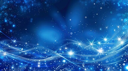 Abstract blue background. Christmas background - generative ai