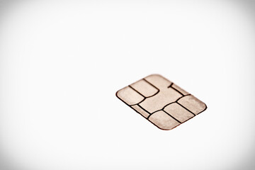Bank card chip close-up, symbolizing security and modern technology in financial transactions