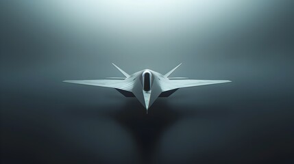 Futuristic Stealth Aircraft with Holographic Cloaking Against Dark Sky