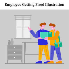 Employee Getting Fired Illustration