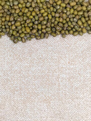 Grains, nuts on background