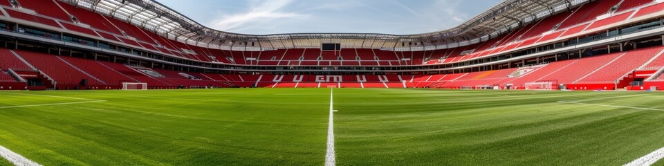 Fototapeta premium a panorama of a soccer stadium in USA