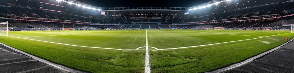 a panorama of a soccer stadium in USA