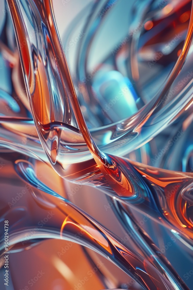 Poster a detailed shot of a shiny item with reflective surface, useful for product photography or design co