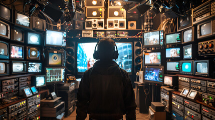 Fototapeta premium Technology Used in Television Production
