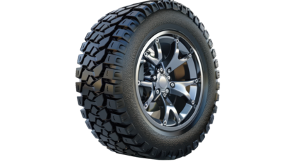 Exploring An Off-Road Adventure With A Rugged Tire In A Desert Landscape During Bright Daylight