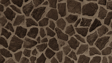 Stone wall texture brown background