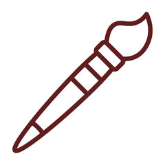 Paint Brush Vector Line Maroon Design © Muhammad Rizwan