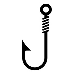 Fishing hook icon isolated on white background