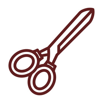 recommend clip art: Scissors Vector Line Maroon Design