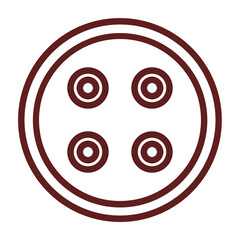 Buttons Vector Line Maroon Design