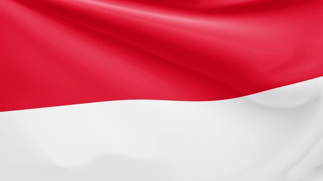 Waving Flag of Indonesia 3D Animation Background