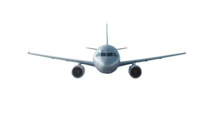 Majestic Aircraft Soaring Through Clear Skies Near The Airport At Sunrise