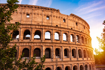 Fototapeta premium Colosseum in Rome, Italy. Famous landmark and travel destination