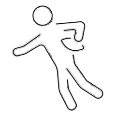 rugby brush strokes on a white background. Vector illustration.