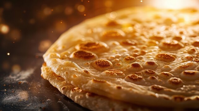 Ultramodern Aloo Paratha in a supernatural scene
