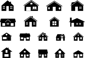 Fototapeta premium House Icon Silhouette Vector Design