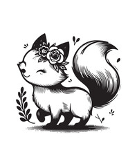 fox vector art,graphics foxs icons set,vintage illustration fox clipart,vector foxs flat style artwork design