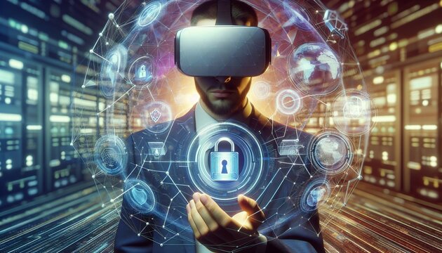 cyber security lock in virtual reality