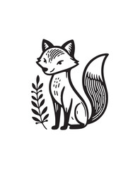 fox vector art,graphics foxs icons set,vintage illustration fox clipart,vector foxs flat style artwork design