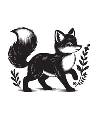 Obraz premium fox vector art,graphics foxs icons set,vintage illustration fox clipart,vector foxs flat style artwork design