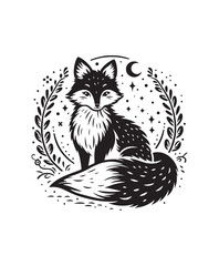 fox vector art,graphics foxs icons set,vintage illustration fox clipart,vector foxs flat style artwork design