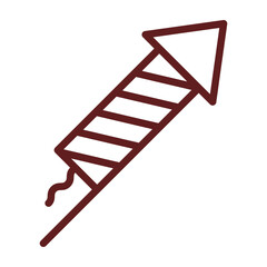 RocketLion Vector Line Maroon Icon Design