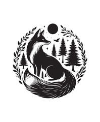 fox vector art,graphics foxs icons set,vintage illustration fox clipart,vector foxs flat style artwork design