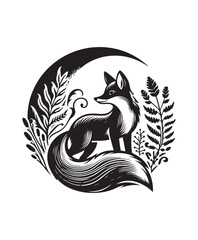 fox vector art,graphics foxs icons set,vintage illustration fox clipart,vector foxs flat style artwork design