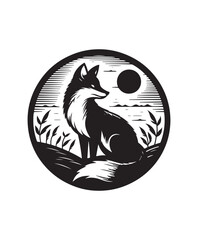 fox vector art,graphics foxs icons set,vintage illustration fox clipart,vector foxs flat style artwork design