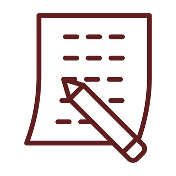 Brainwriting Vector Line Maroon Icon Design