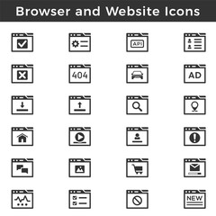 Browser and website icon set