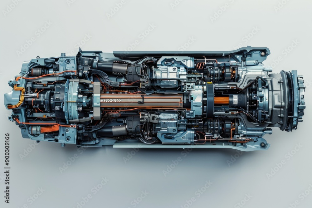 Poster a detailed look at a car's internal workings, suitable for automotive-related contexts