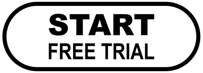 Start Free Trial Web Button. Vector Illustration