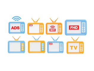 Tv icon element illustration vector rendering
