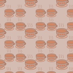 seamless pattern with cups